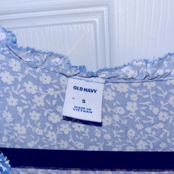 Old Navy Light Blue Floral Sleeveless Midi Dress Small - Picture 4 of 4